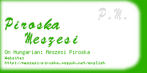 piroska meszesi business card